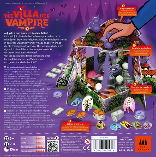 Schmidt 40891 - Drei Magier, Die Villa der Vampire, Kinderspiel, Familienspiel
