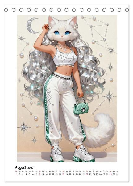 Produktbild: Fashion Cats - Weil Stil keine Grenzen kennt (Tischkalender 2027 DIN A5 hoch), CALVENDO Monatskalender