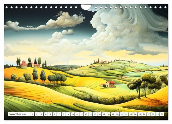 Produktbild: Paysages color&eacute;s (Calendrier mural 2026 DIN A4 vertical), CALVENDO calendrier mensuel