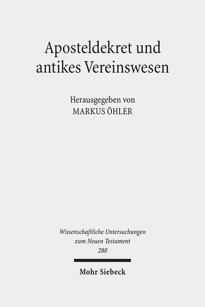 Produktbild: Aposteldekret und antikes Vereinswesen