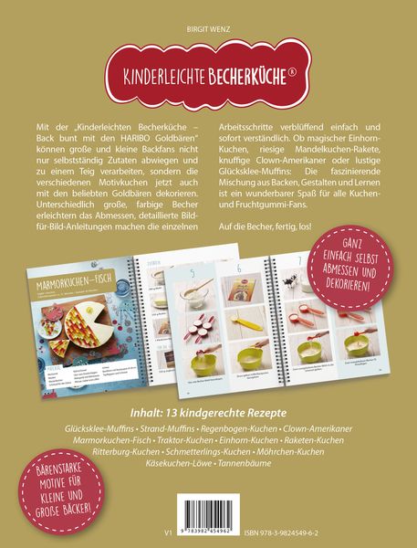 Kinderleichte Becherküche - Back Bunt mit den HARIBO Goldbären (Band 10)'  von 'Birgit Wenz' - Buch - '978-3-9824549-5-5