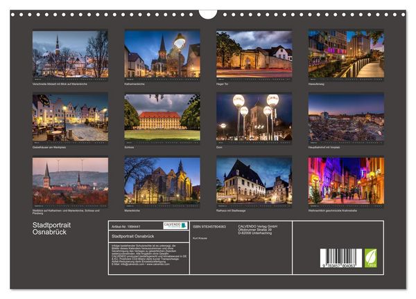 Produktbild: Stadtportrait Osnabr&uuml;ck (Wandkalender 2026 DIN A3 quer), CALVENDO Monatskalender