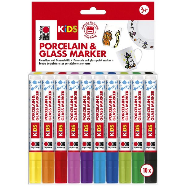 Marabu KiDS Porcelain & Glas Painter MEGA FUN 10 Teile