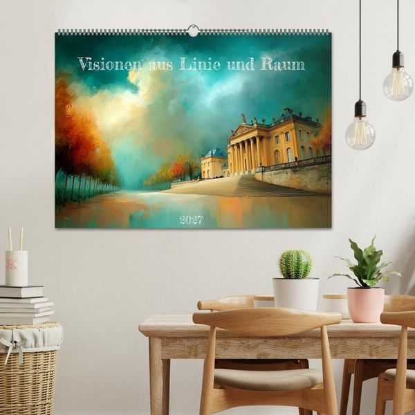 Produktbild: Visionen aus Linie und Raum (Wandkalender 2027 DIN A2 quer), CALVENDO Monatskalender