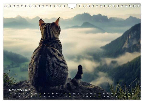 Produktbild: Katzenkunstwerke (Wandkalender 2026 DIN A4 quer), CALVENDO Monatskalender