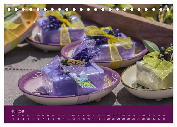 Produktbild: March&eacute; Provencal - M&auml;rkte der Provence (Tischkalender 2026 DIN A5 quer), CALVENDO Monatskalender
