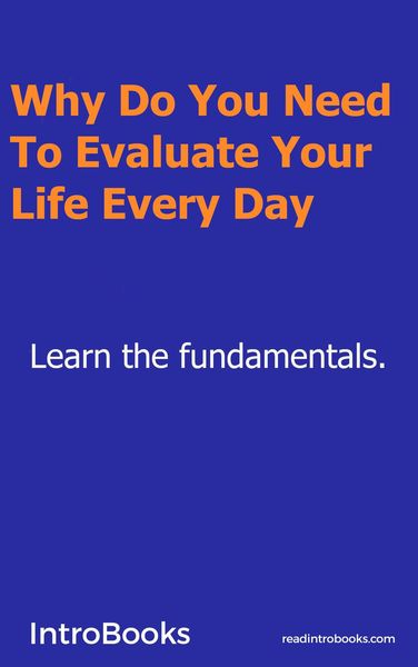 Produktbild: Why Do You Need To Evaluate Your Life Every Day?