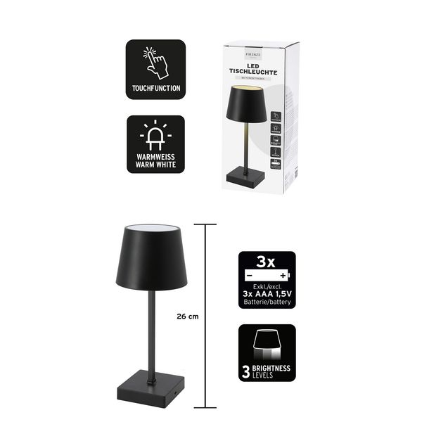 Produktbild: HTI-Living LED Tischleuchte, Batterie ca. 26 cm LED Tischleuchte, Batterie ca. 26 cm