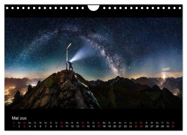 Produktbild: Sternensucher - Landschaft unter Sternen (Wandkalender 2026 DIN A4 quer), CALVENDO Monatskalender