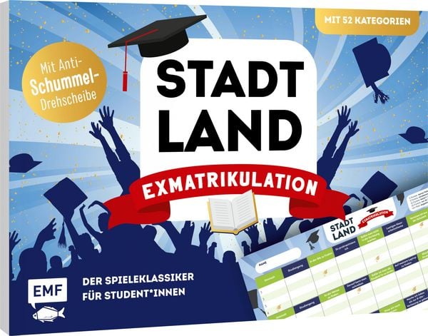 Produktbild: Stadt, Land, Exmatrikulation &ndash; Der Spieleklassiker f&uuml;r Studentinnen und Studenten