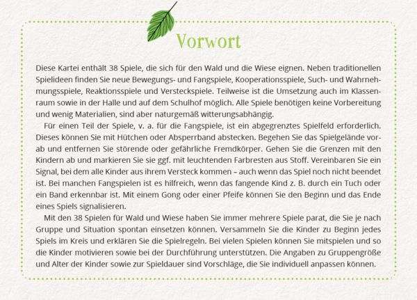 Produktbild: Spiele f&uuml;r Wald und Wiese