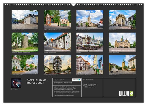 Produktbild: Recklinghausen Impressionen (Wandkalender 2026 DIN A2 quer), CALVENDO Monatskalender