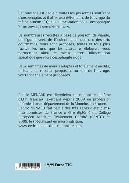 Produktbild: Mes recettes faciles pour l'oesophagite.