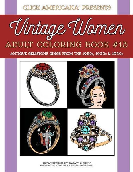 Produktbild: Antique Gemstone Rings from the 1920s, 1930s & 1940s: Vintage Women: Adult Coloring Book #13