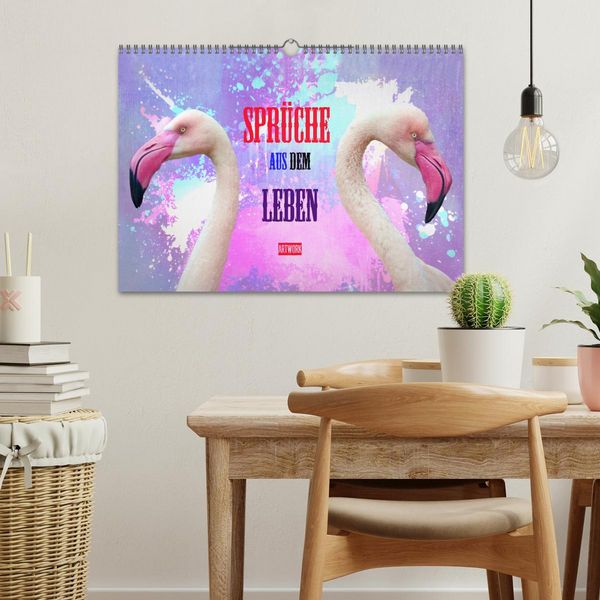 Produktbild: Spr&uuml;che aus dem Leben - Artwork (Wandkalender 2026 DIN A3 quer), CALVENDO Monatskalender