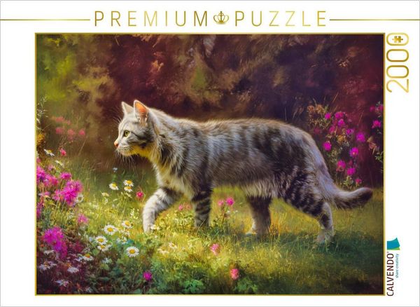 CALVENDO Puzzle Auf leisen Pfoten | 2000 Teile Lege-Größe 90 × 67 cm Foto-Puzzle für glückliche Stunden