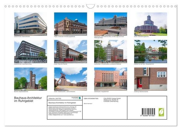 Produktbild: Bauhaus-Architektur im Ruhrgebiet (Wandkalender 2027 DIN A3 quer), CALVENDO Monatskalender