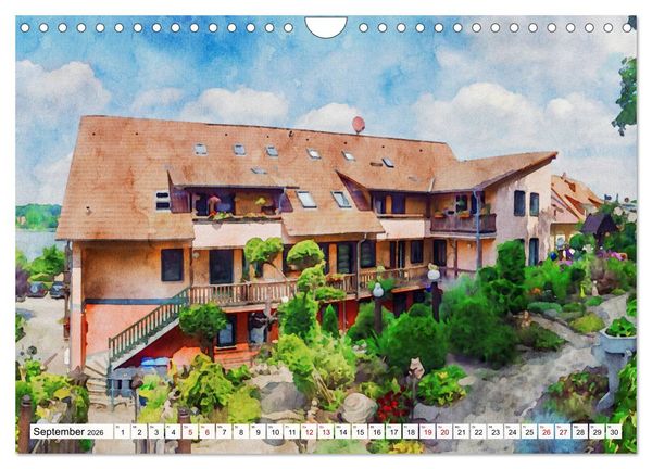 Produktbild: Feldberger Seenlandschaft - Spaziergang in Aquarell (Wandkalender 2026 DIN A4 quer), CALVENDO Monatskalender