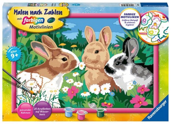 Ravensburger - Malen nach Zahlen - Putzige Häschen