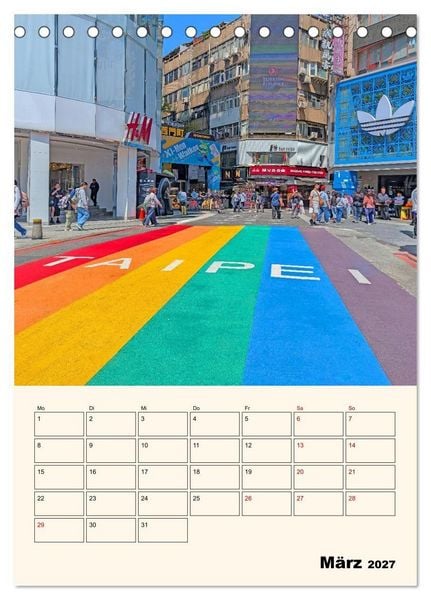 Produktbild: Taipeh &ndash; Stadt der Kontraste (Tischkalender 2027 DIN A5 hoch), CALVENDO Monatskalender
