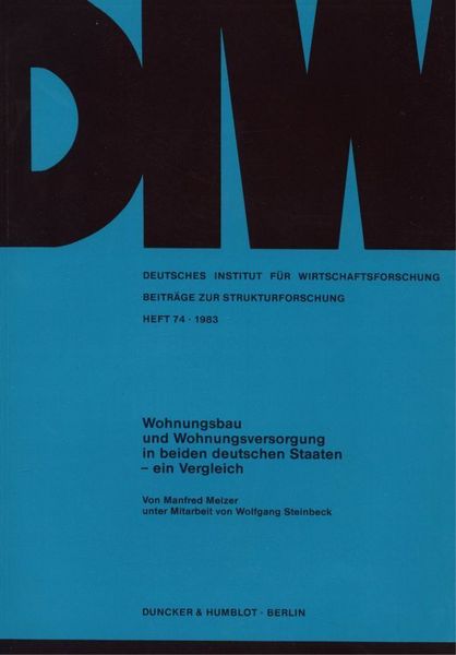Produktbild: Wohnungsbau und Wohnungsversorgung in beiden deutschen Staaten -