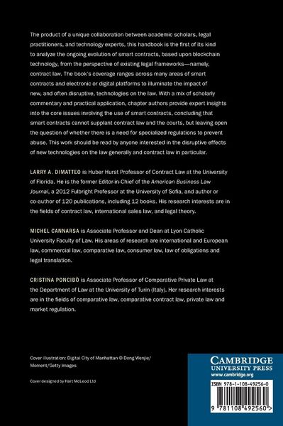 Produktbild: The Cambridge Handbook of Smart Contracts, Blockchain Technology and Digital Platforms
