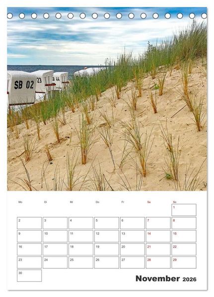 Produktbild: Usedom - Terminplaner (Tischkalender 2026 DIN A5 hoch), CALVENDO Monatskalender