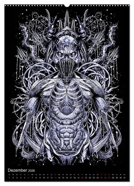 Produktbild: BLOODBOY/FEAR ILLUSTRATION (hochwertiger Premium Wandkalender 2026 DIN A2 hoch), Kunstdruck in Hochglanz