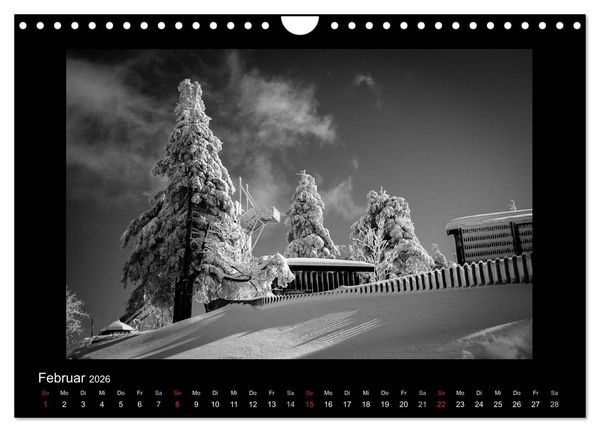 Produktbild: Harz-Bilder in monochrome (Wandkalender 2026 DIN A4 quer), CALVENDO Monatskalender