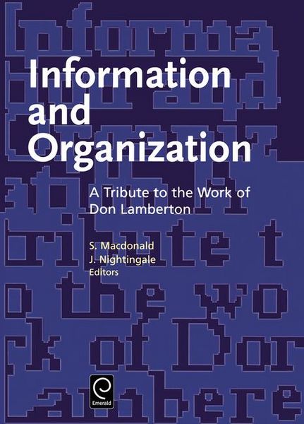 Produktbild: Information and Organization