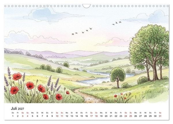 Produktbild: Einfach sch&ouml;n - Natur im Wandel der Jahreszeiten (Wandkalender 2027 DIN A3 quer), CALVENDO Monatskalender
