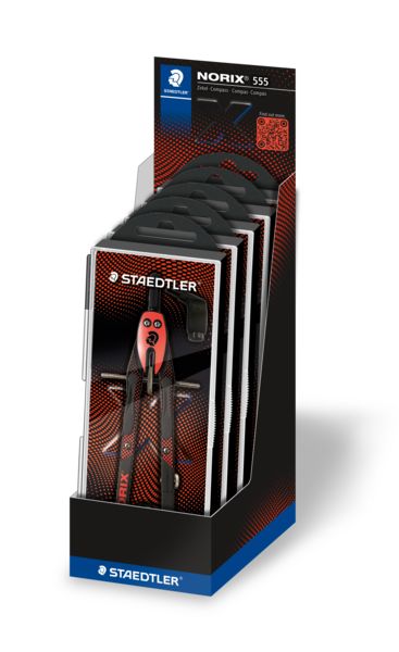Produktbild: STAEDTLER NORIX 555 Zirkel, Schnellverstellzirkel rot, Max. Zeichenkreis: 350 mm