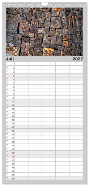 Produktbild: Familienplaner 2027 - Auf Guttenbergs Spuren mit 5 Spalten (Wandkalender, 21 x 45 cm) CALVENDO