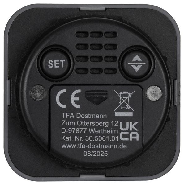 Produktbild: TFA Dostmann Digitales Thermo-Hygrometer zum Einbau Thermo-/Hygrometer Schwarz 30.5061.01