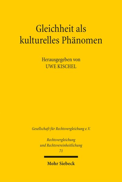 Produktbild: Gleichheit als kulturelles Ph&auml;nomen