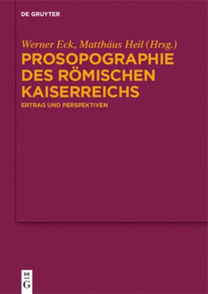 Produktbild: Prosopographie des R&ouml;mischen Kaiserreichs