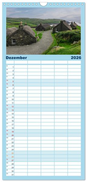 Produktbild: Familienplaner 2026 - Lewis und Harris, die ungez&auml;hmten &Auml;u&szlig;eren Hebriden. mit 5 Spalten (Wandkalender, 21 x 45 cm) CALVENDO