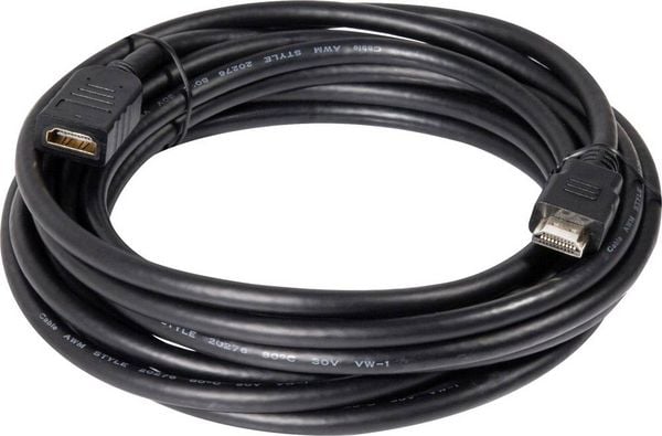 Produktbild: club3D HDMI Verl&auml;ngerungskabel HDMI-A Stecker, HDMI-A Buchse 5.00 m Schwarz CAC-1320 4K UHD HDMI-Kabel