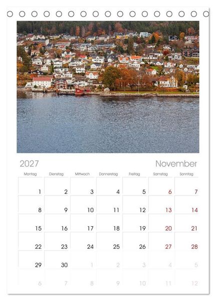 Produktbild: Tischplaner 2027 - Oslo mit dem Oslofjord (A5 Tischkalender zum Aufstellen) CALVENDO