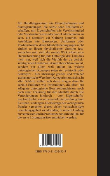 Produktbild: Institutionen und ihre Ontologie