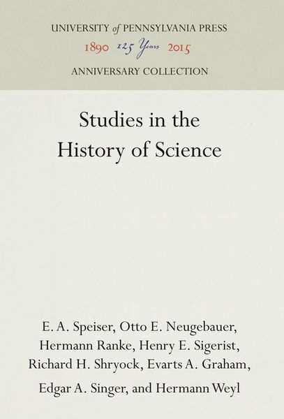 Produktbild: Studies in the History of Science