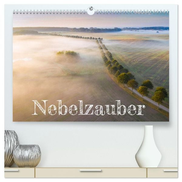 Nebelzauber (hochwertiger Premium Wandkalender 2025 DIN A2 quer), Kunstdruck in Hochglanz