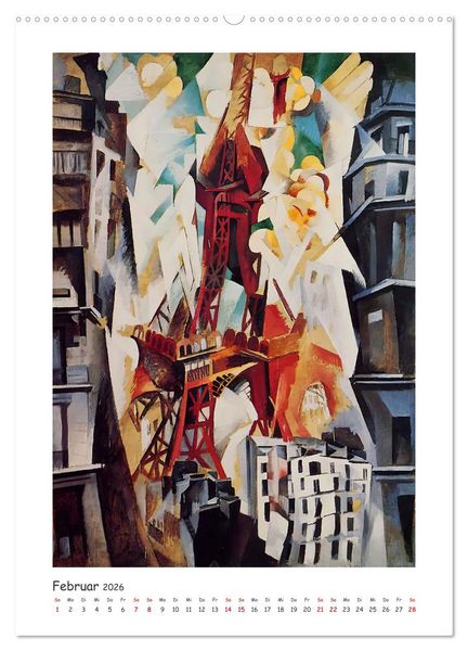 Produktbild: Eiffelturm - Robert Delaunay (Wandkalender 2026 DIN A2 hoch), CALVENDO Monatskalender