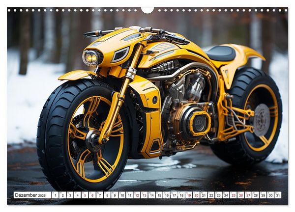 Produktbild: Futuristische Motorr&auml;der (Wandkalender 2026 DIN A3 quer), CALVENDO Monatskalender