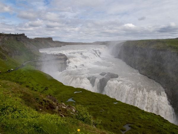 Produktbild: CALVENDO Puzzle Gullfoss | 1000 Teile Lege-Gr&ouml;&szlig;e 64x48cm Foto-Puzzle f&uuml;r gl&uuml;ckliche Stunden