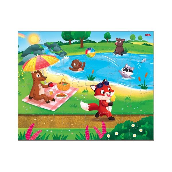 Produktbild: HABA 2013402001 - Puzzle Jahreszeiten, 4x24 Teile, Kinderpuzzle ab 3 Jahren