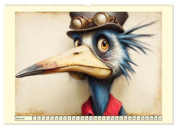 Produktbild: Schr&auml;ge V&ouml;gel. Skurrile Portraits mit Charakter und Charme (hochwertiger Premium Wandkalender 2027 DIN A2 quer), Kunstdruck in Hochglanz