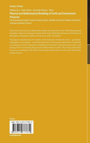 Produktbild: Physical and Mathematical Modeling of Earth and Environment Processes