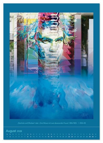 Produktbild: Ludwig van Beethoven - Portraits, Artworks und Designs (Wandkalender 2026 DIN A2 hoch), CALVENDO Monatskalender