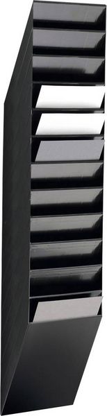 Durable FLEXXIBOXX 12 A4 1709763060 Prospekthalter Schwarz DIN A4 hoch Anzahl der Fächer 12 1 St. (B x H x T) 240 x 1115 x 135 mm